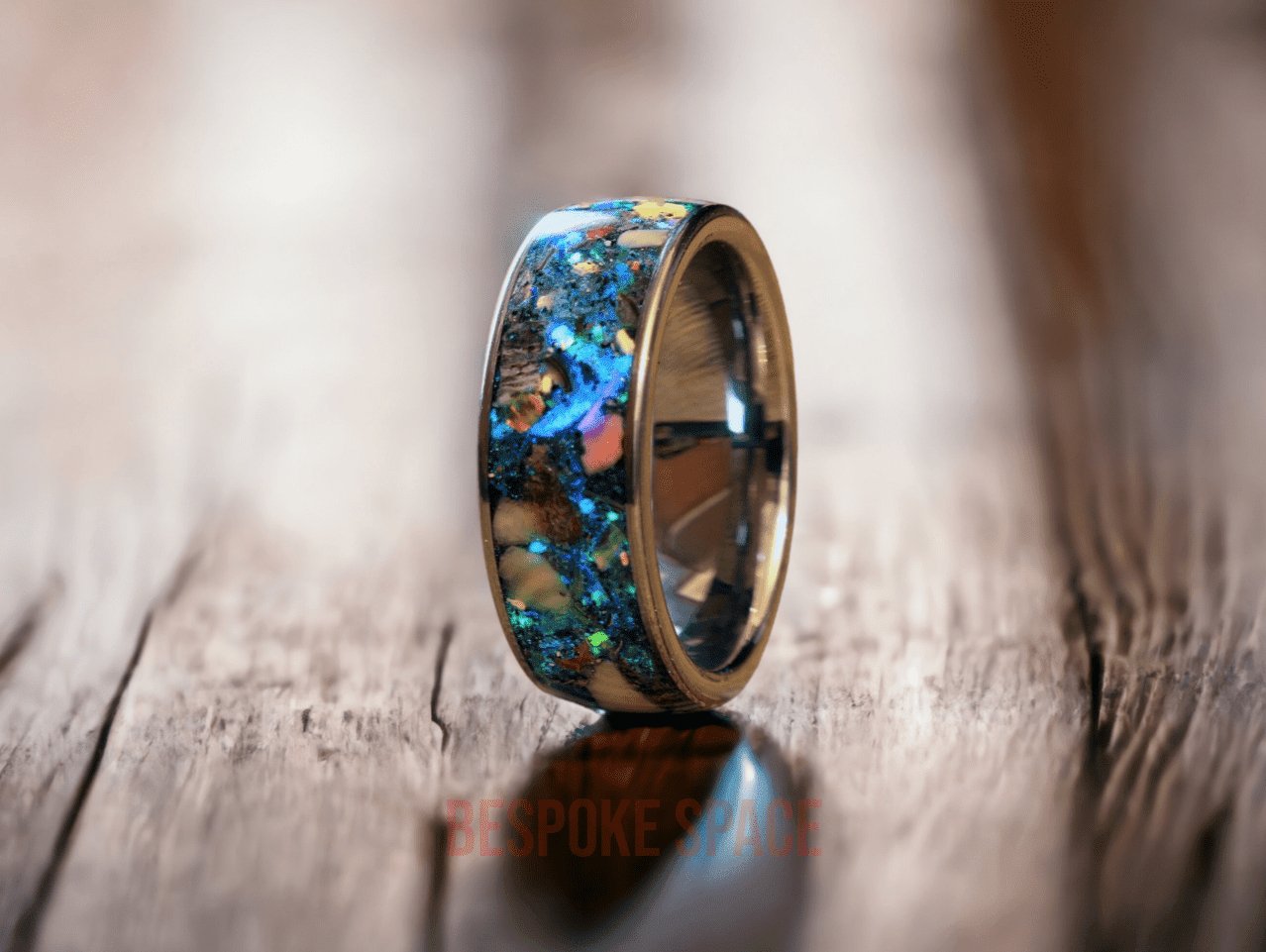 Invite the Universe to Your Fingertips with Deep Space Blue Opal Ring