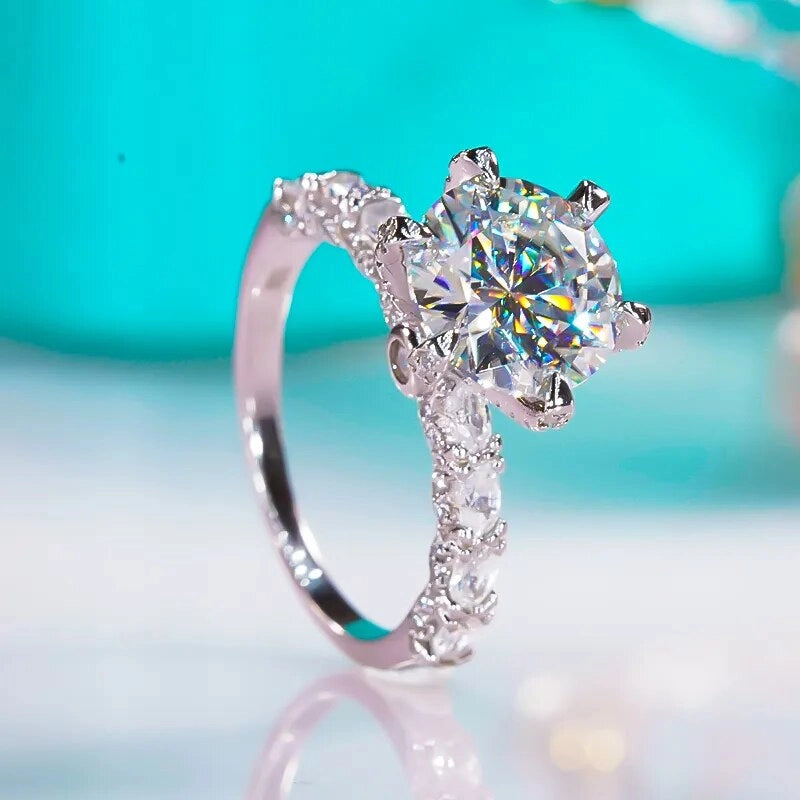 Exquisite Elegance: 3 Carat D-Color Moissanite Ring