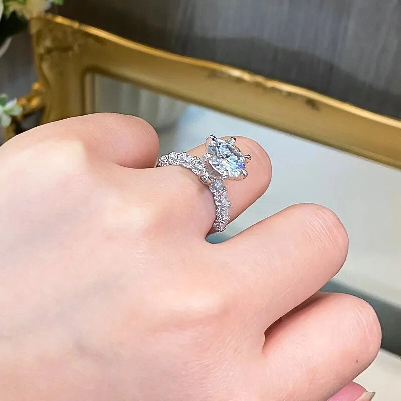 Exquisite Elegance: 3 Carat D-Color Moissanite Ring