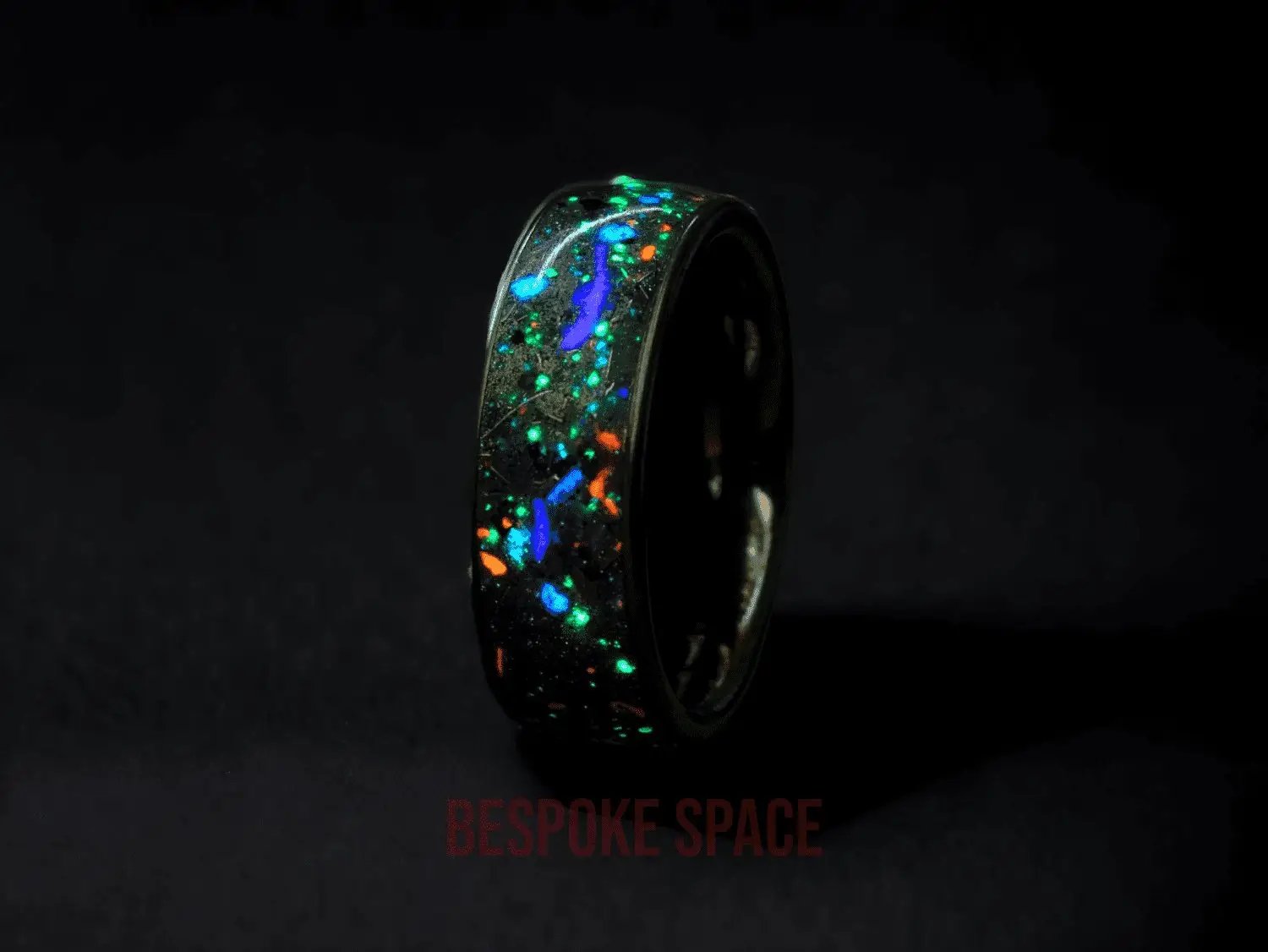 Authentic Apollo 11 Meteorite Edition - A bespoke celestial treasure, once in a blue moon ring.