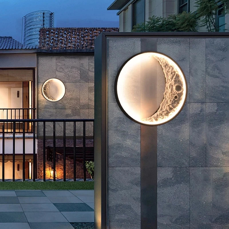 StellarGlow Outdoor Moonlight Elegance LED Wall Light