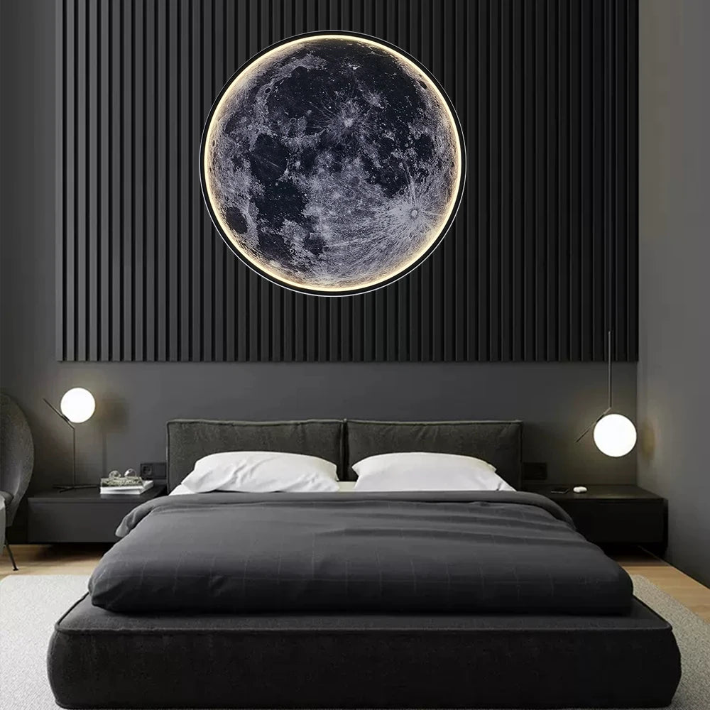 Lunar Elegance: HD Moon Wall Lamp