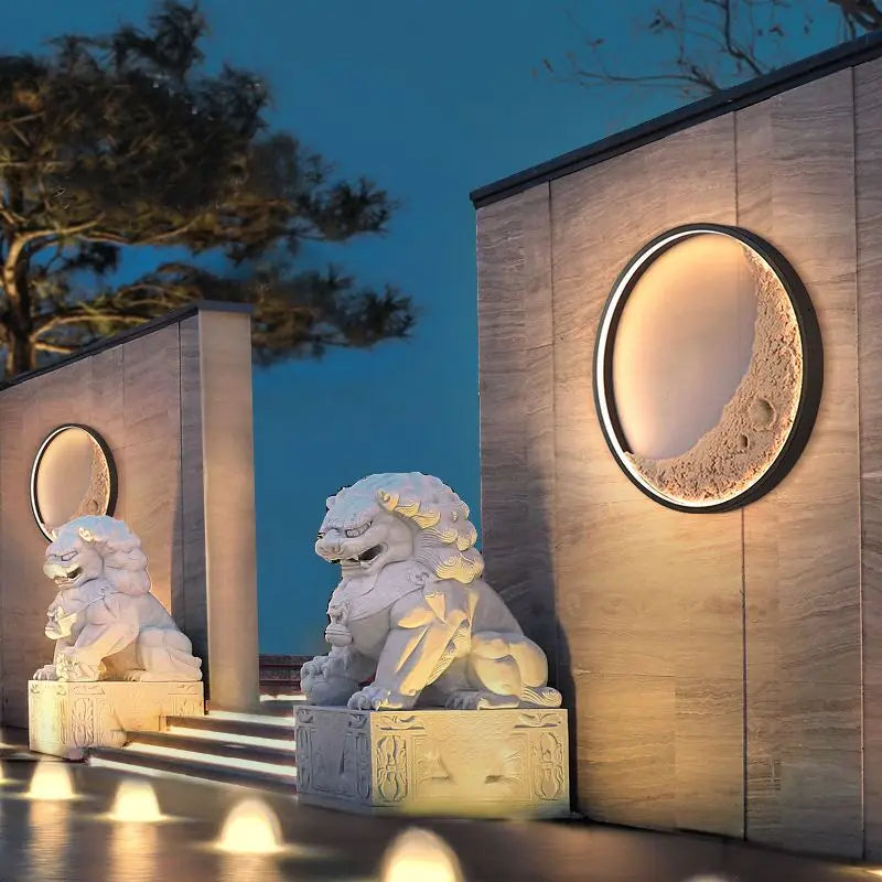 StellarGlow Outdoor Moonlight Elegance LED Wall Light