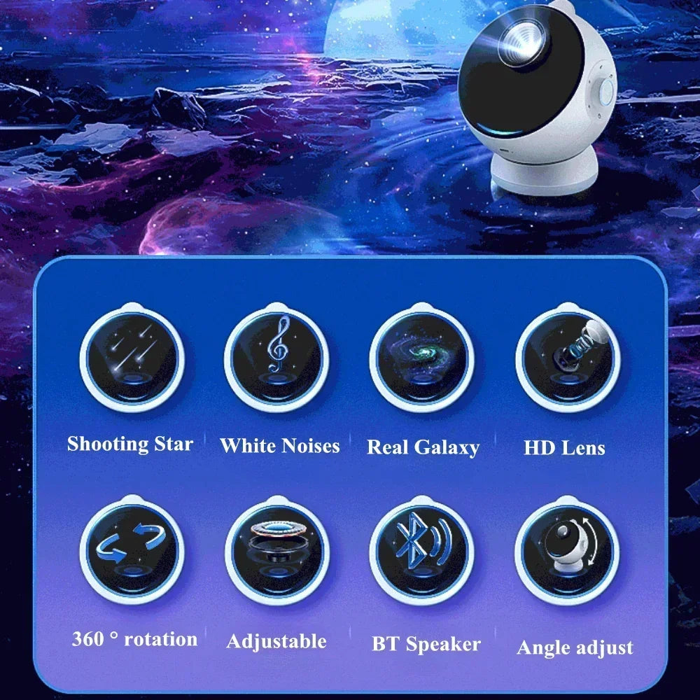 360 ° Home HD Planetarium Star Projektor mit Bluetooth-Lautsprecher