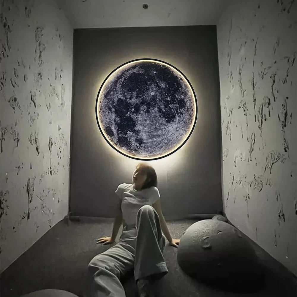 Lunar Elegance: HD Moon Wall Lamp