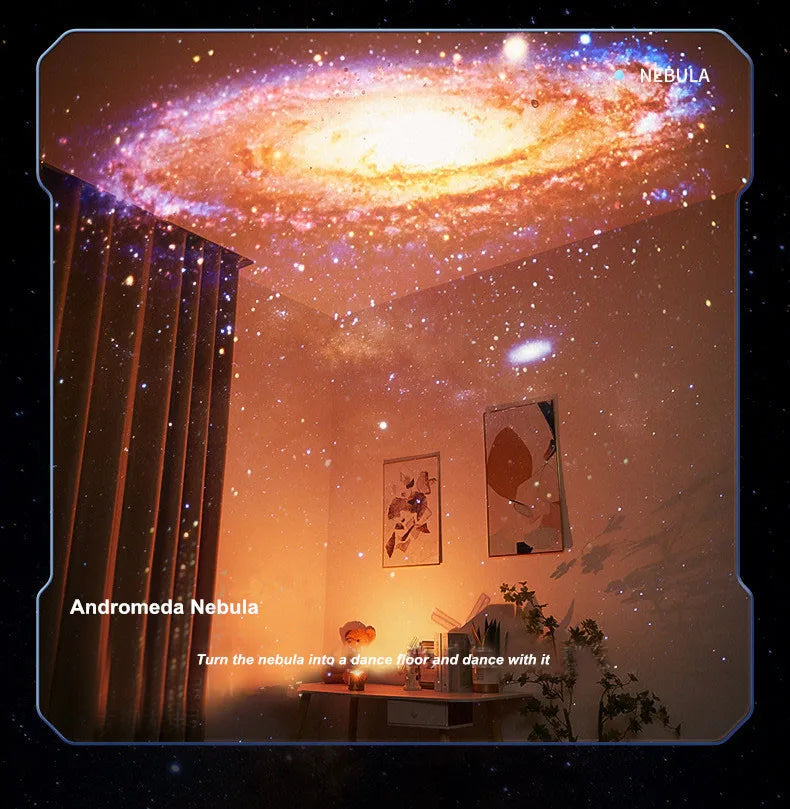 3D Visual Wireless Galaxy Star Projector - Ultra Clear