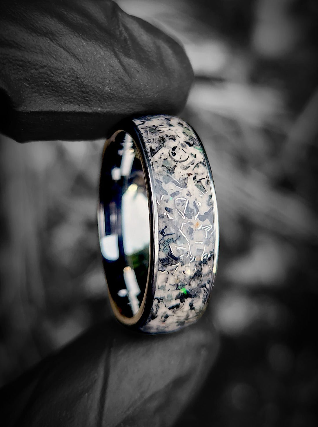 Meteorite Aurora Moon Ring, Bespoke Space, Once in A Blue Moon Ring