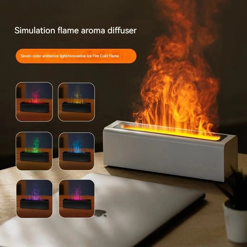 Vibrant USB Flame Humidification Diffuser: Simulated Flame for Home and Office Fragrance